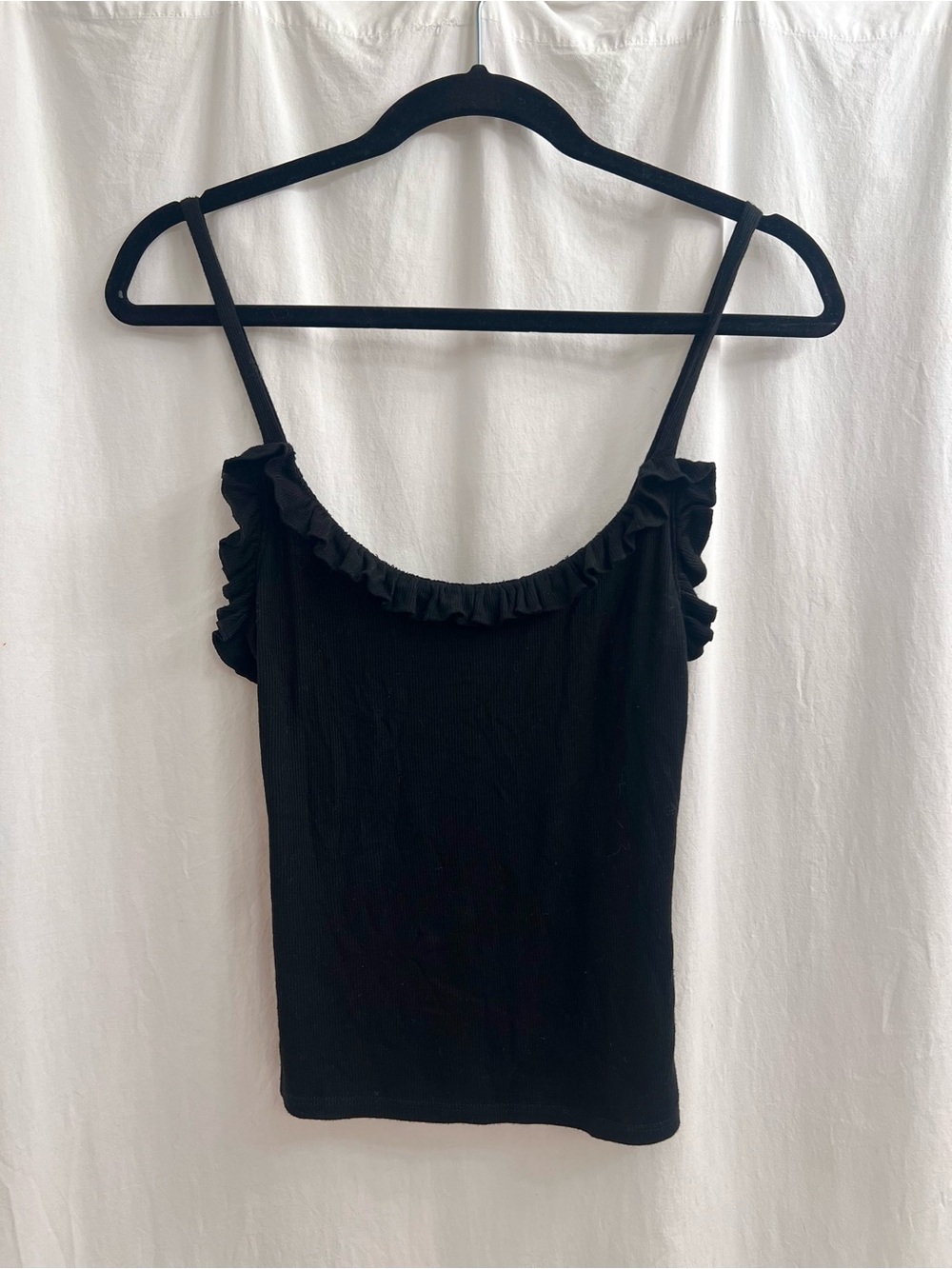 Urban Outfitters Black Ruffle Trim Camisole
